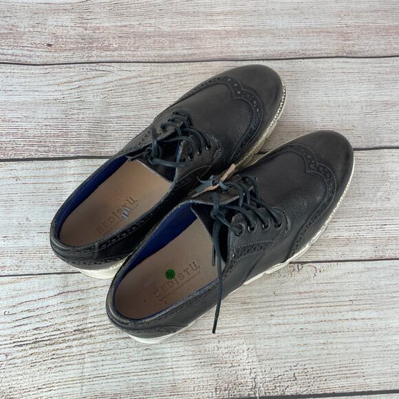 Bed Stu Cayuga II Mens Sz 9 Wingtip Oxford Sneakers Shoes Black Leather main image 9